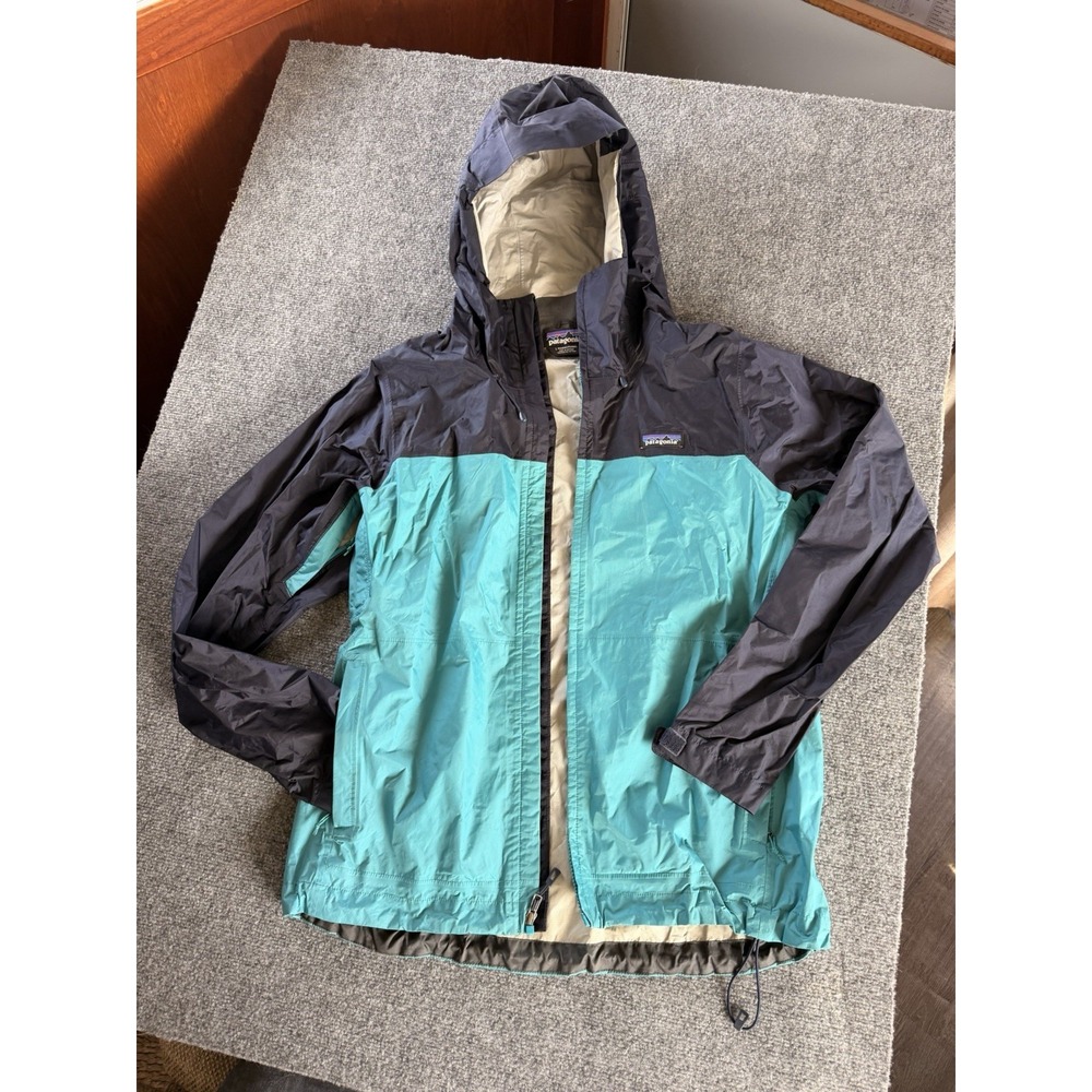 Patagonia Women's Torrentshell H2No Waterproof Rain Jacket Teal Navy Size Large